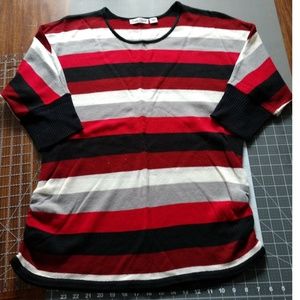 Last Chance ❤️Quarter sleeve stripe tunic sweater